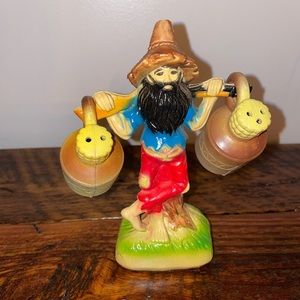 Emson Vintage Moonshiner Salt & Pepper Shaker & Holder Hong Kong Hillbilly Beard